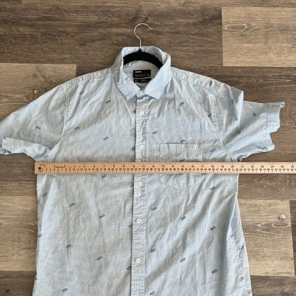 PublicOpinion Men's Blue Sunglasses Print Button Down Shirt Size Large - Picture 7 of 16